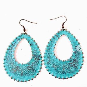 Pressed metal 2” earrings